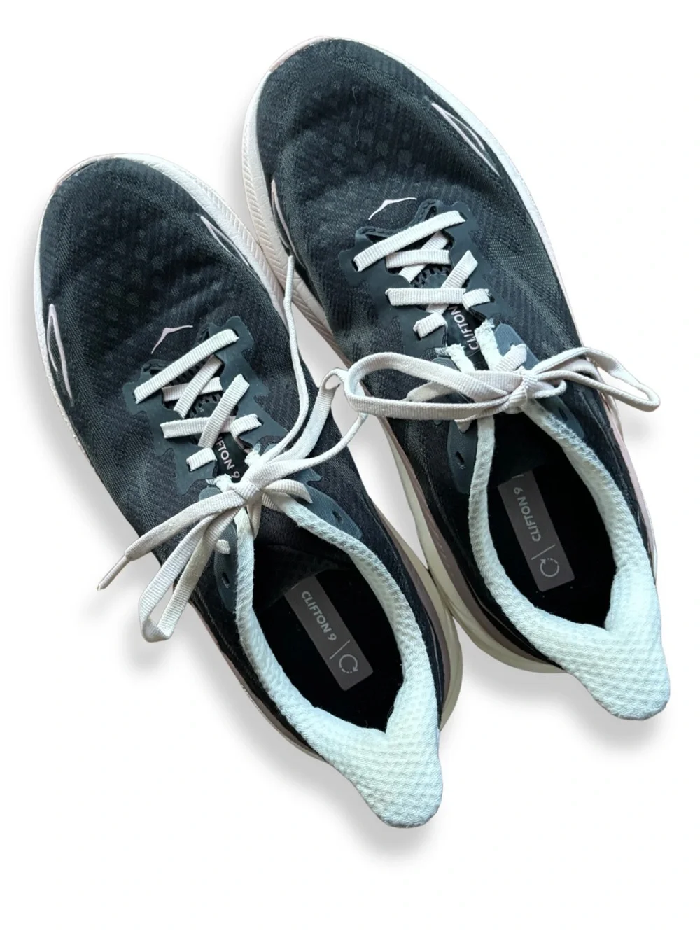 HOKA Clifton 9 Women’s Running Shoes Black Pink US 8.5 Athletic